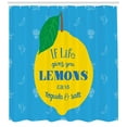 thumbnail image 3 of Ambesonne Tequila Shower Curtain, Mexican Words on Lemon, 69"Wx70"L, Sky Blue Mustard, 3 of 3