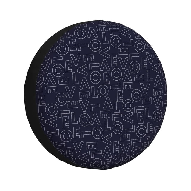 Fotbe LOVE Funda de Llanta de Repuesto con Estampado, Engrosada, Ajuste Universal para Jeep, Remolque, RV, SUV, Camión-16 inch
