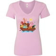 thumbnail image 3 of Inktastic Animal Ark Bible Story Christian Women's V-Neck T-Shirt, 3 of 5