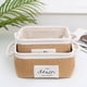 thumbnail image 2 of Cesta de almacenamiento de yute simple de estilo japonés, cesta de almacenamiento de artículos diversos de escritorio, caja de almacenamiento de tela, organizador de refrigerios portátil, marco de, 2 of 6