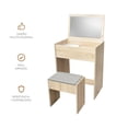 thumbnail image 4 of TOPLIVING Tocador con Espejo y Banco con Cojin, para Recamara o Sala, Maquillador C&oacute;modo y con Dise&ntilde;o Moderno, Mesa de Cambiador, de Maquillaje Color Beige, 4 of 7