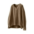 thumbnail image 4 of Women's Drop Shoulder Long Sleeve Cardigan Sweater Button Up Pocket Front Cardigans Lightweight Knit Tops Lightweight Cardigan for Women plus Size Comfy Knit Cardigan Wool Short Sweater Summer, 4 of 4