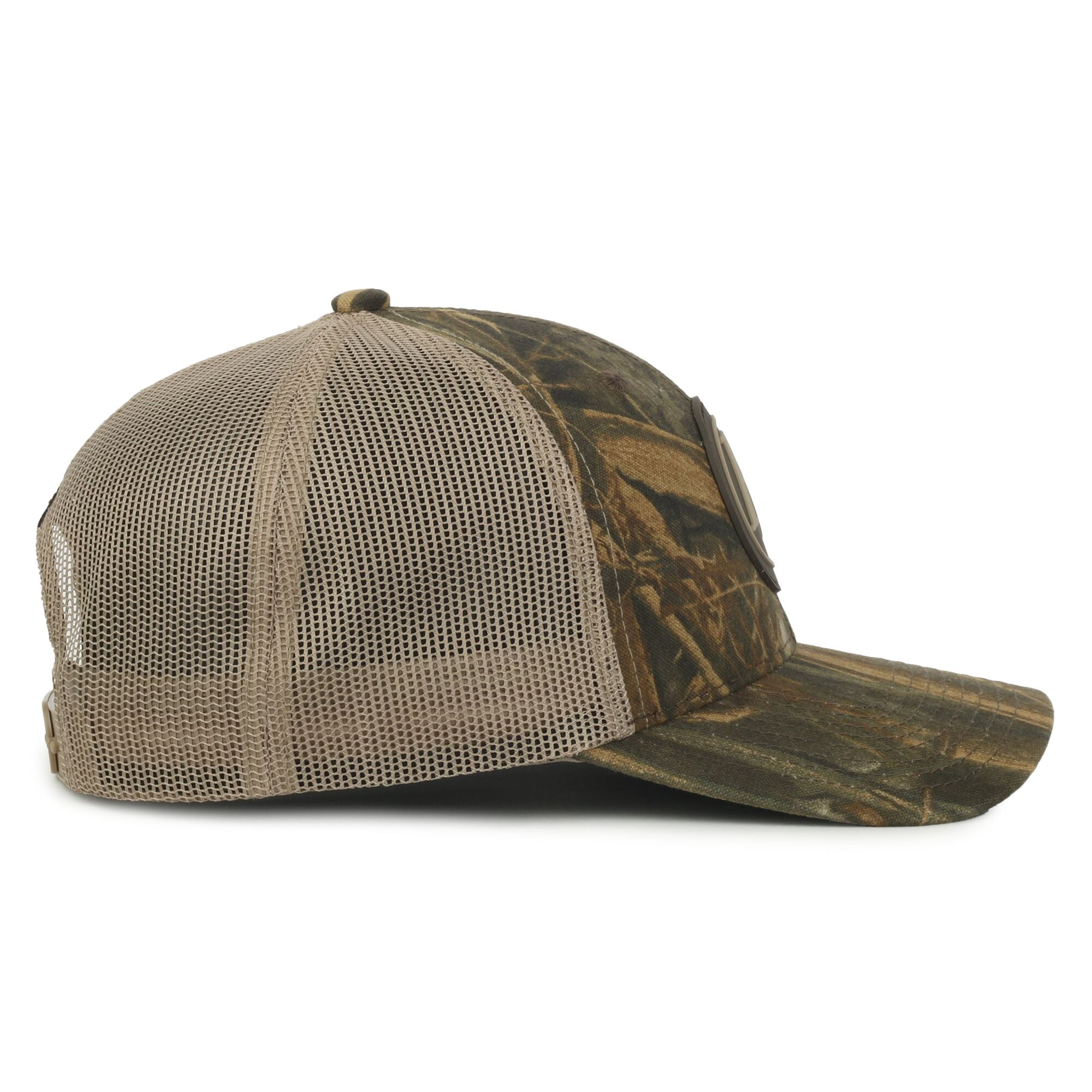 Remington Structured 6-Panel Trucker Hat – Realtree Max-7 Camo Meshback Cap with Patch Logo, One Size