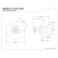 thumbnail image 3 of Kingston Brass KB3008AX Vintage Volume Control, 5-1/2", Brushed Nickel, 3 of 3