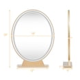 thumbnail image 2 of Gymax Hollywood Vanity Lighted Makeup Mirror Remote Control 4 Color Dimming Gold, 2 of 9