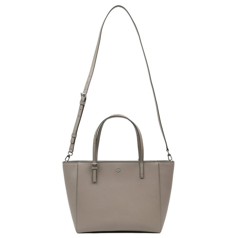Tory Burch Women's Emerson Small Saffiano Leather Tote (Gray Tory Burch Women's Emerson Small Saffiano Leather Tote (Gray