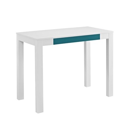 Altra Parsons Desk With Drawer White Teal Walmart Com