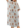 thumbnail image 3 of Xoenoiee Highland Cattle Robin Rose Flower Pattern Bathing Suit Cover Up for Women Chiffon Beach Coverup Sheer Summer Kimono Cardigan Swimsuit for Hawaiian Beach, 3 of 7