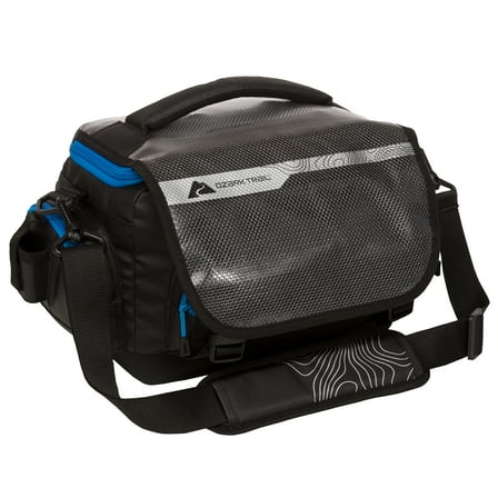 Ozark Trail Saltwater 15 Liter Fishing Tackle Box Gear Bag, Black, Polyester