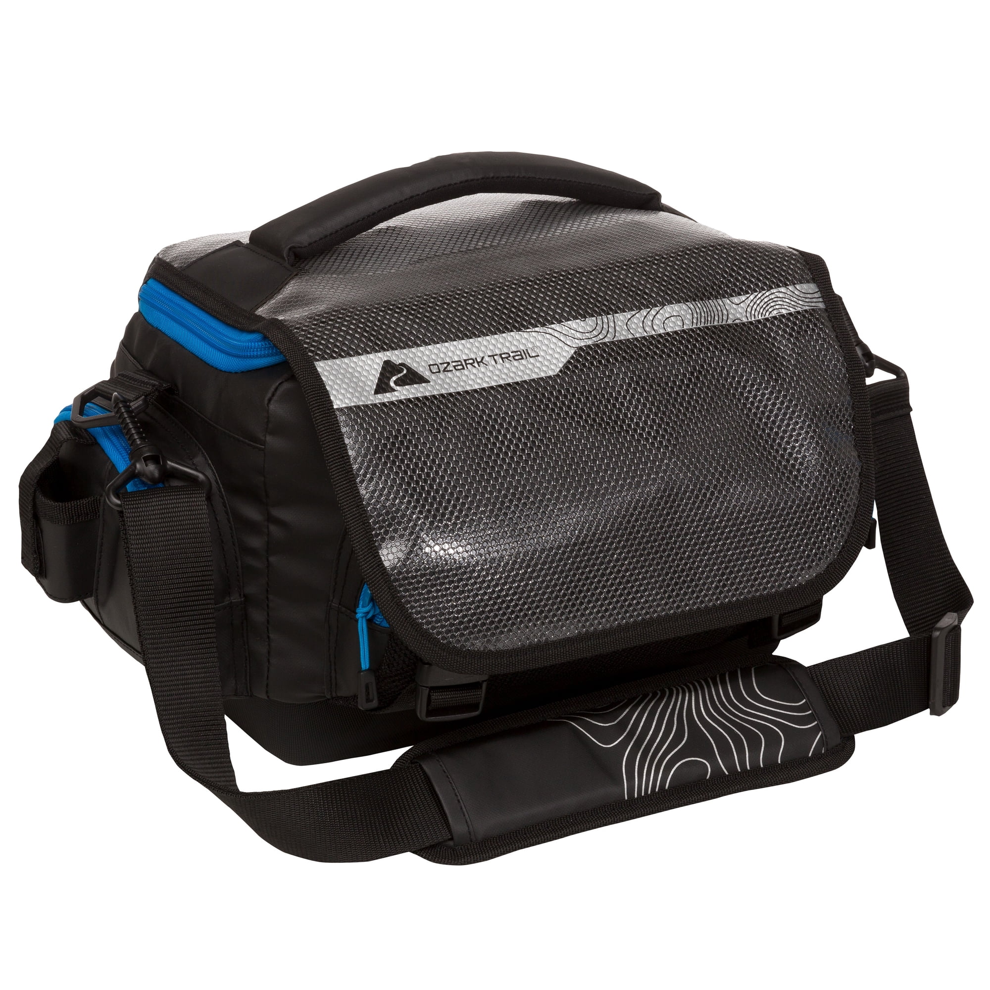 Ozark Trail Saltwater 15 Liter Fishing Tackle Box Gear Bag Black Polyester