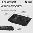 thumbnail image 3 of HP 480 Clavier Filaire Confortable - Clavier Prêt à l'Emploi, Se Connecte à un PC Ou à un Portable avec Câble USB-A - Compatible Windows, MacOS et ChromeOS - 3 Réglages, 3 of 7