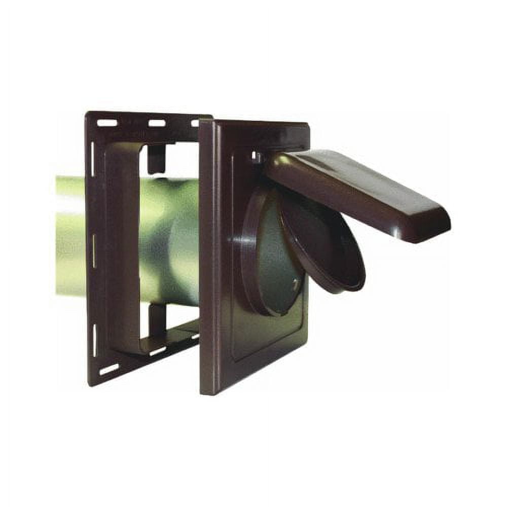 No-Pest 4 In. Brown Plastic J-Block Dryer Vent Hood NPJB