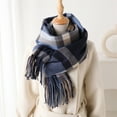 thumbnail image 2 of Yuanlong Womens Scarves Winter Soft Plaid Scarf & Wraps Shawls With Fringed Neckwear Long Big Elegant Warm Blanket Scarf, 2 of 6