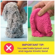 Kinetic Sand, Splash Starter Case with 6oz Color-Change Play Sand, 3 Tools & Molds
