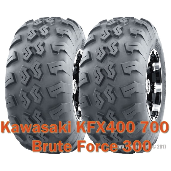 (2) 22x7-10 22x7x10 ATV front tires set Kawasaki KFX400 700 Brute Force 300