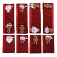thumbnail image 2 of QUTETN Refrigerator Door Handle Covers Set of 8 Washable Red Christmas Cloth Decorations Keep Kitchen Appliance Clean for Fridge Stove Handles Keep Off Oil Stain Fingerprint, 2 of 8