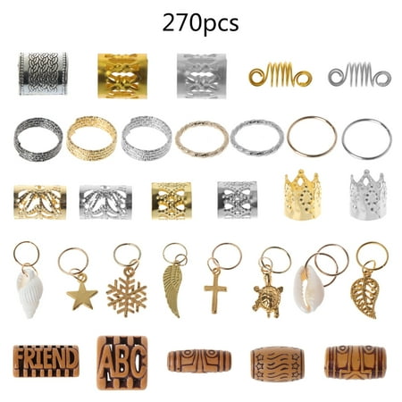 

SIEYIO 270 Pieces Dreadlocks Beads DIY Hair Braid Accessories Letters Painted Rings Pen