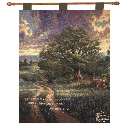 Thomas Kinkade "Country Road Home" Religious Verse Wall Art Hanging