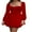Red, variant on Faithtur Women Long Sleeve Corset Dress Casual Solid Color Party Mini Dress for Beach Cocktail Club Streetwear