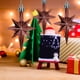 thumbnail image 4 of Adornos colgantes de árbol de Navidad en forma de estrella de ocho puntas - Café, 4 of 6