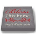 thumbnail image 2 of Muralmax Bless This Home & All Who Enter - Unique Bible Verse Canvas Wall Decor - Memorable Artwork Gifts For Living & Dining Rooms, Family Rooms & Foyer - Set Of 2 - Color Gray 1 - Size - 30x30, 2 of 6