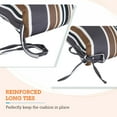 thumbnail image 5 of EAGLE PEAK Tufted Outdoor/Indoor High Back Patio Chair Cushion, Set of 2, 46 x 22 in,Brown Stripe, 5 of 9