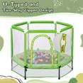 thumbnail image 5 of 55" Mini Trampoline with Safety Enclosure Net, SEGMART Indoor Outdoor Toddler Trampoline with No-Gap Design, Small Trampoline for Kids, Kids Trampoline with Balls, Birthday Gift, 5 of 6
