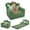 Green Dinosaur, variant on Beavtaens Toddler Couch, Extra Large 53.1" x 23.6" Kids Sofa, 2-in-1 Flip Open Couch, Pink