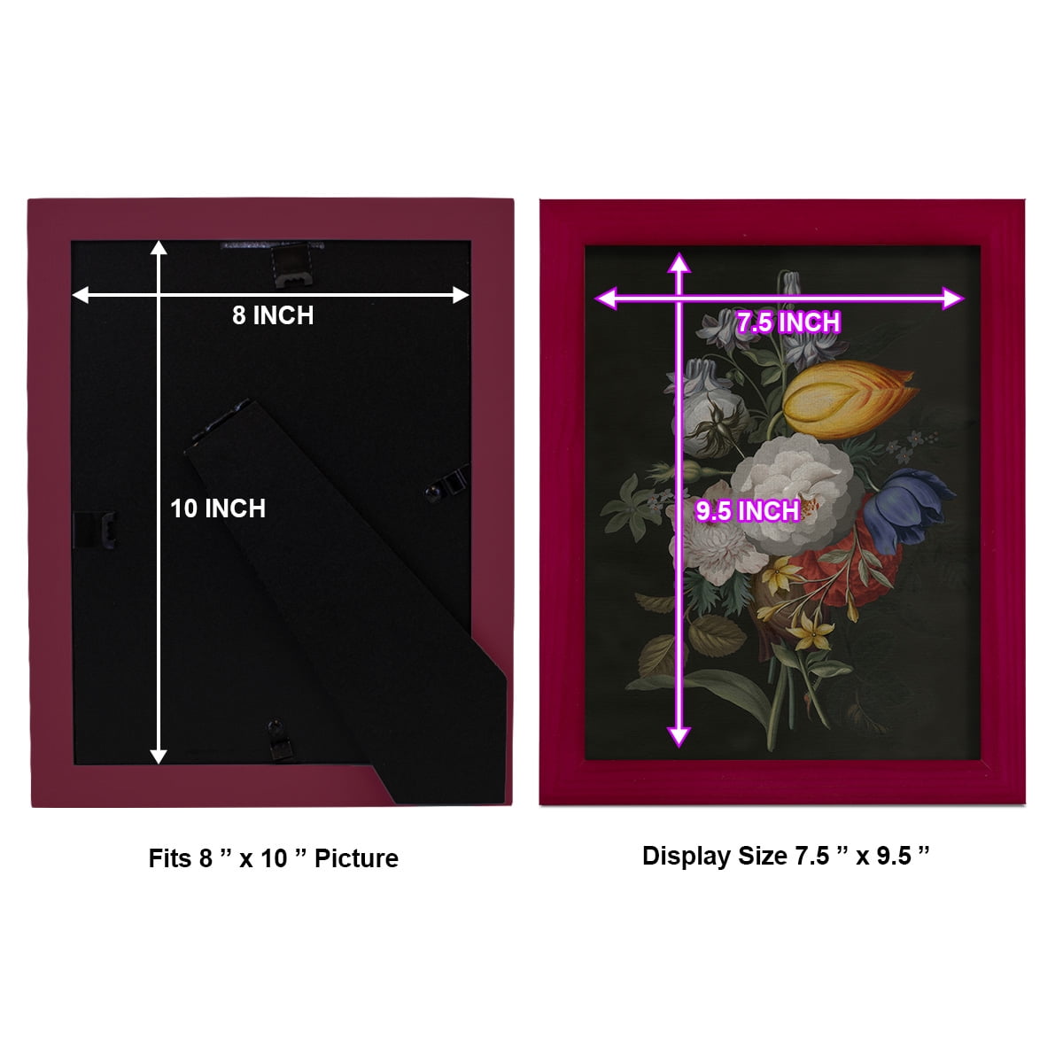 Dramatic Bouquet III -Framed Print w/glass-Cherry Red