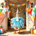 thumbnail image 4 of Birthday Porch Goose Outfit Set 23 Inch Garden Decoration Costume Easy Wear Durable Outdoor Display Festive Design For Porch Garden Yard Birthday Party Decoration Collectors, 4 of 6