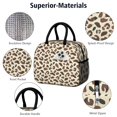 thumbnail image 4 of Insulated Lunch Bag for Women, Floral Print Oxford Fabric Lunch Box, Leakproof Thermal Cooler Tote for Work, School & Picnic, Leopard Animal Print, 4 of 5