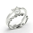 thumbnail image 3 of Gorgeous Minimalist 1.65 Carat Pear Cut Classic Diamond Moissanite Engagement Ring, Wedding Ring, One Matching Band in 10k Solid White Gold, Gift For Her, Promise Ring, Anniversary Gift, 3 of 4