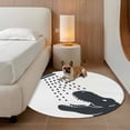 thumbnail image 2 of Dinosaurs Showering Round Area Rug 4Ft Washable Circle Rugs for Bedroom Dining Room, Modern Abstract Art Funny Animals Non-Slip Carpet Floor Mats Indoor Outdoor Carpet Runner Aesthetic Home Decor, 2 of 8