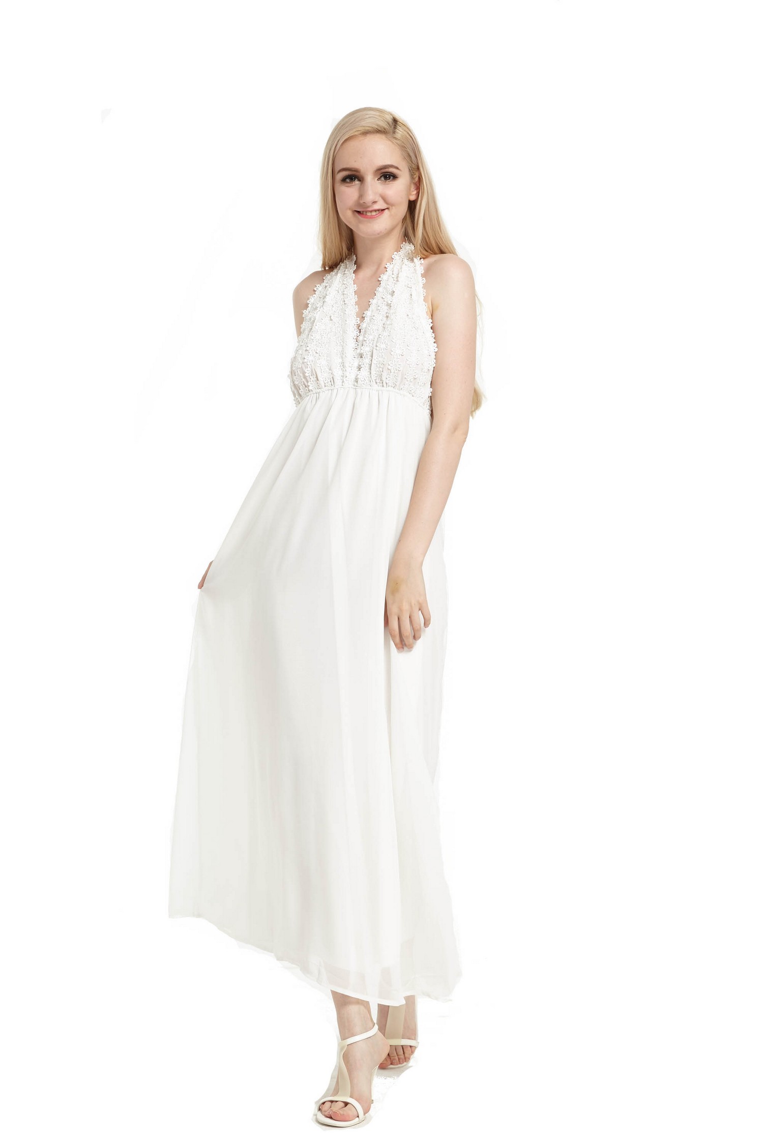 Hawaii Hangover Beach Chiffon Maxi Dress Cover up Backless Halter in