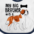 thumbnail image 4 of Inktastic My Big Brother is a Saint Bernard Boys or Girls Baby Bib, 4 of 4