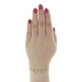 thumbnail image 7 of 14K Tri-Color Gold Fancy Rolo Link Multi Charm 4.50mm Statement Bracelet 7.50", 7 of 7