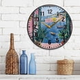 thumbnail image 3 of Yayeee Wall Clock Battery Operated 11.9" Silent Quartz Non-Ticking for Living Room Decor, Pink Window, 3 of 8