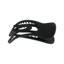 Unique Bargains 1 Pc Elegant Concave Hair Clips Hairdo Clip Matte Black
