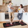 thumbnail image 6 of SKYSONIC Wine Rose Flower Kitchen Rugs Set of 2, Romantic Floor Runner Area Rug Washable Carpet Mat Perfect for Living Room Bedroom Entryway, 6 of 7