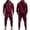 Wine&1080, variant on CONFREE Mens Sweatsuit 2 Peice Sets Casual Men's Jogging Tracksuit Set Solid Pullover Hoodies Pants Athletic Sweat Suit for Men