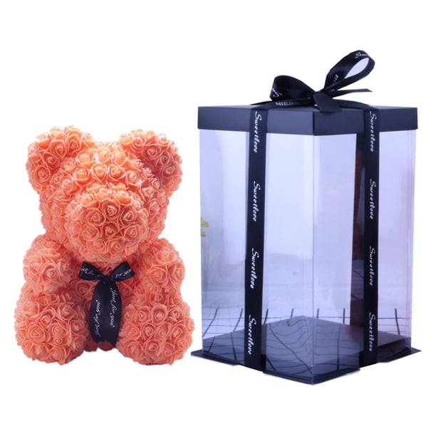 Nuevo mejor descuento 28% 25 cm Precioso oso de peluche rosa de espuma con caja y luz Regalo de fiesta de cumpleaños del día de San Valentín