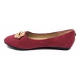 thumbnail image 2 of Victoria K Women's Soft Textured Material With Gold Design Emblem Ballet Flats, 2 of 4