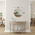 thumbnail image 2 of JIOABL 20 Inch Round Mirror, Metal Frame Wall Mirror for Entryway, Bathroom, Vanity, Living Room, Modern Circular Mirro, Gold, 2 of 7