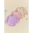 thumbnail image 3 of Cenuakty Baby Boys Girls Romper Long Sleeve Round Neck Goose Embroidery Bodysuit Newborn Fall Playsuit, 3 of 9