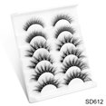 thumbnail image 1 of 3/8/10 pares de pestañas de visón de imitación 6D, pestañas postizas largas gruesas naturales de 10-15mm, pestañas postizas dramáticas, maquillaje de ojos, extensión de belleza Tan Jianjun unisex, 1 of 2