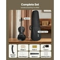 thumbnail image 6 of VEVOR Violin 4/4 Full Size for Adults, Violin Fiddle Set for Beginners Student with Hard Case, Rosin, Bow, Shoulder Rest, Bridge, Tuner and Extra Strings, Professional Solidwood Instruments (Black), 6 of 9
