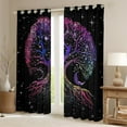 thumbnail image 2 of Feelyou Dreamy Life Tree Blackout Curtains Set of 2 (52x84 Each), Glitter Stars Starry SKy Window Curtains, Wetsern Bohemian Style Curtains and Drapes, Blackout Curtains Room Decor, 2 of 6
