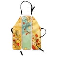 thumbnail image 1 of Vintage Apron Frames with Floral Details Butterfly and Heart Shapes Leaf Retro Romantic Artwork, Unisex Kitchen Bib Apron with Adjustable Neck for Cooking Baking Gardening, Multicolor, by Ambesonne, 1 of 3