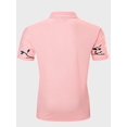 thumbnail image 2 of Polo floral de manga corta para hombre, cuello con media cierre Rosado XL Rosado XL Xishao ropa, 2 of 2