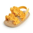 thumbnail image 3 of Gyratedream Baby Girls Flower Pleated Outdoor Sandals Summer Princess Shoes,0-18M, 3 of 7